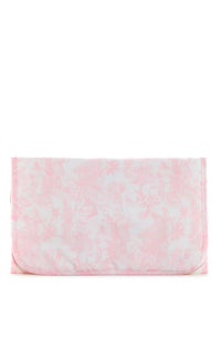 Pink bunny toile changing pad