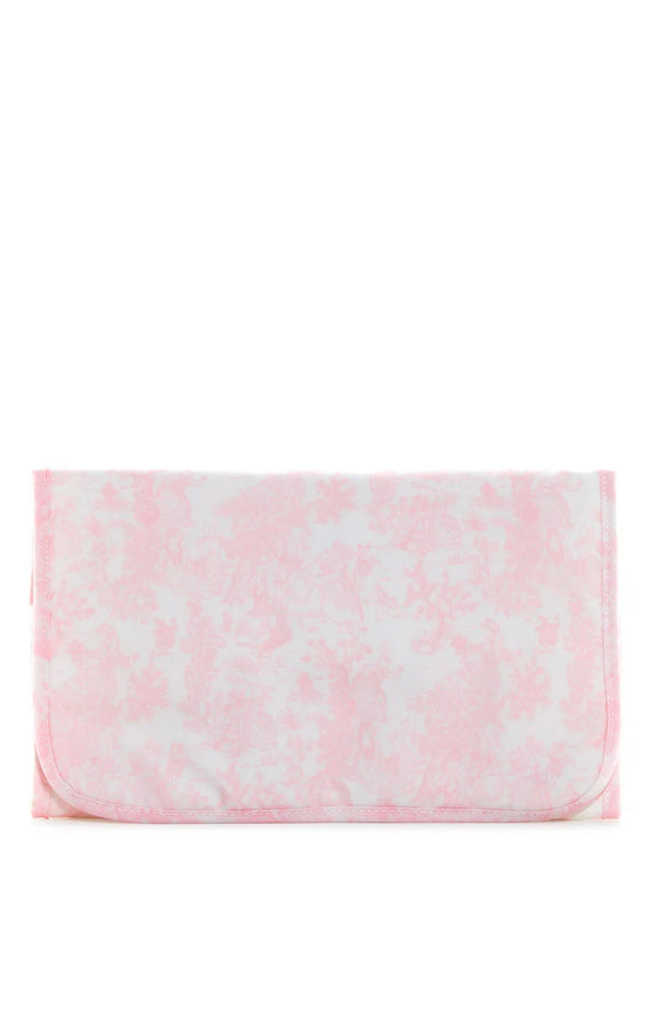 Pink bunny toile changing pad