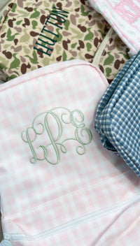 PINK PIMLICO PLAID  TRVL BACKPACKER