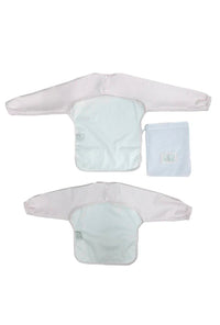 Pink Pimlico stripe TRVL Perfect Smock bib for baby