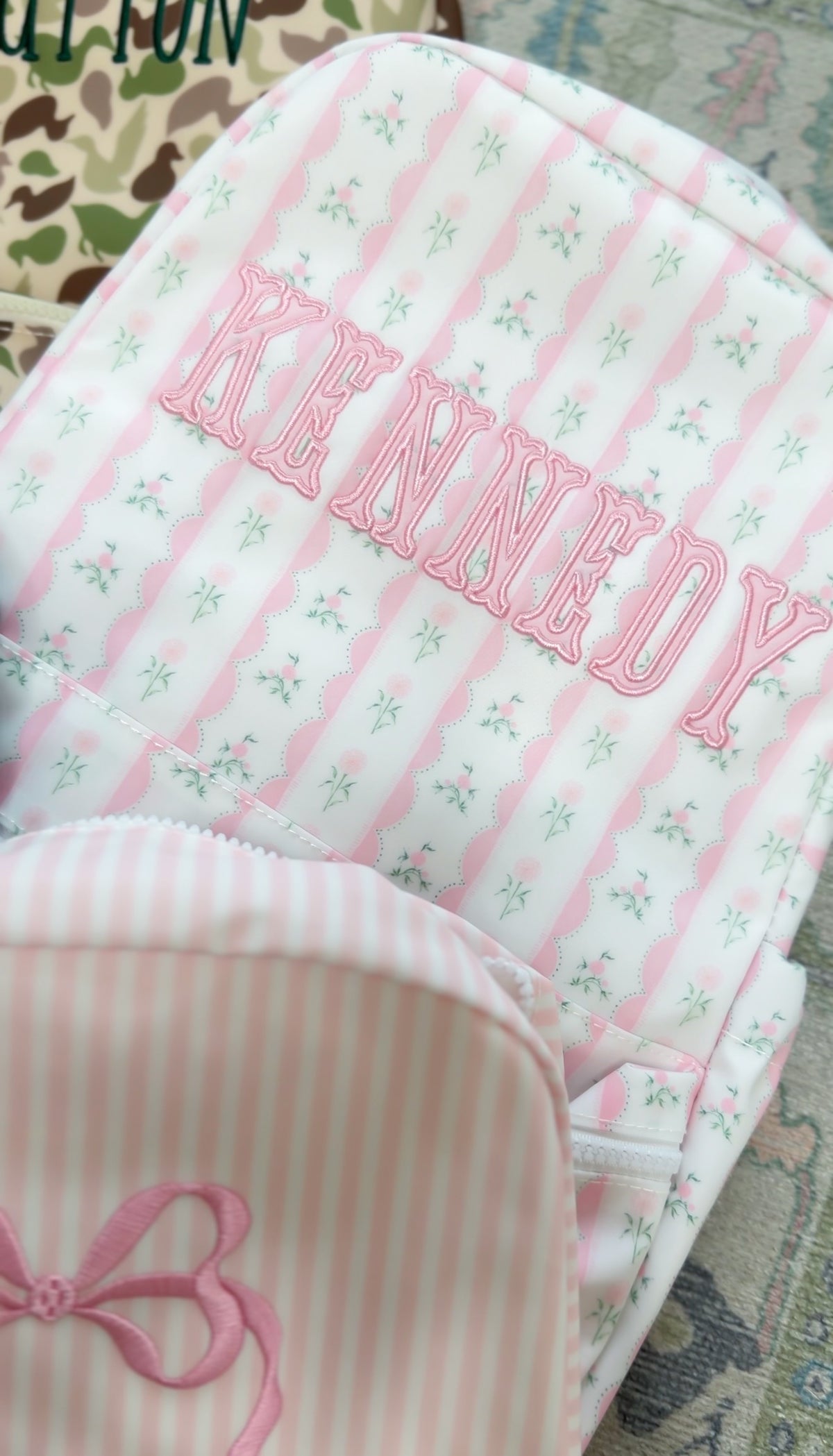 PINK RIBBON FLORAL BACKPACKER