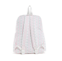 Pink ribbon floral TRVL Backpacker bag