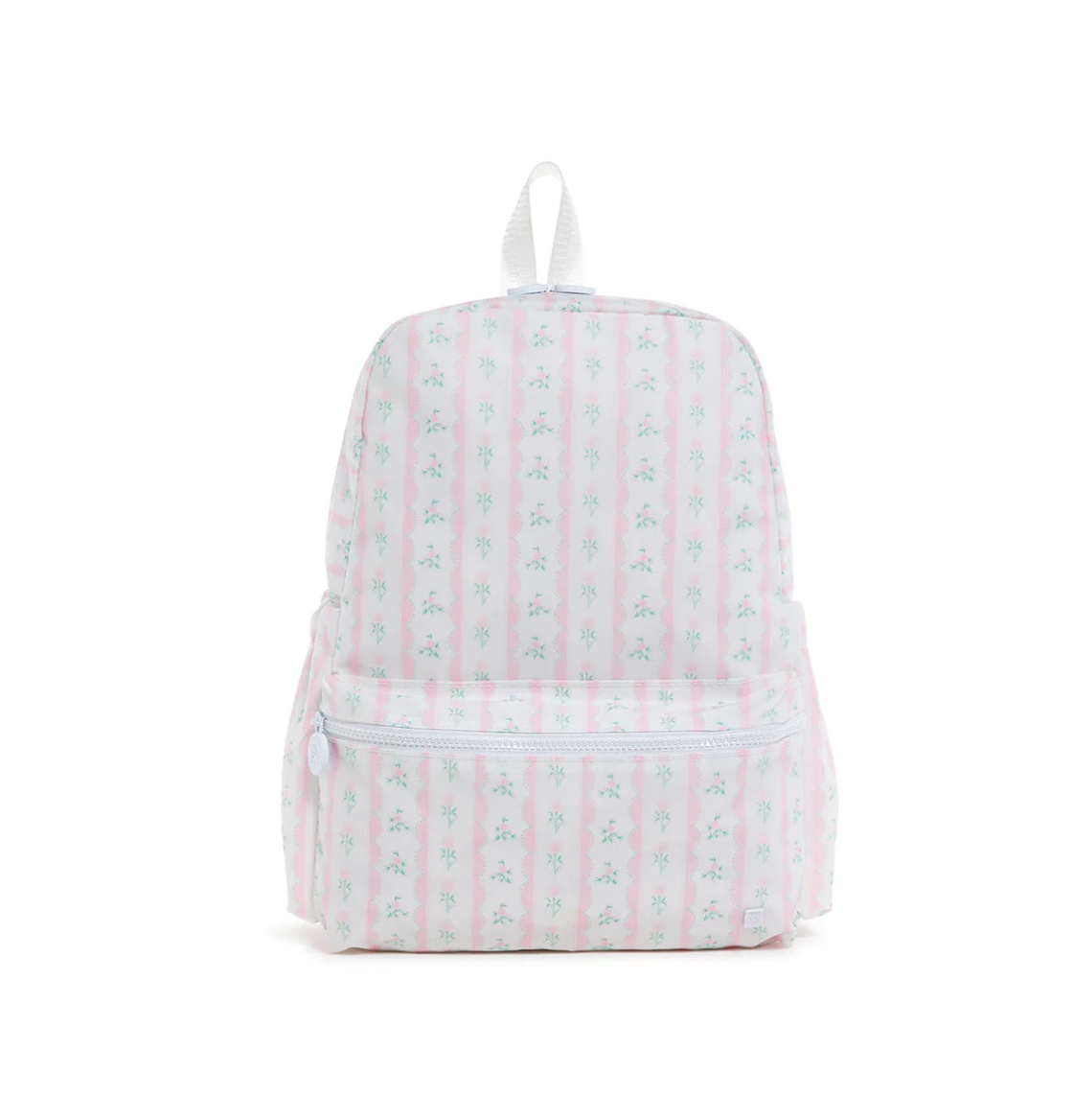 Pink ribbon floral TRVL Backpacker bag