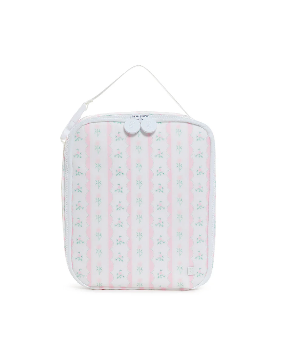 Pink ribbon floral TRVL Bring It lunch bag