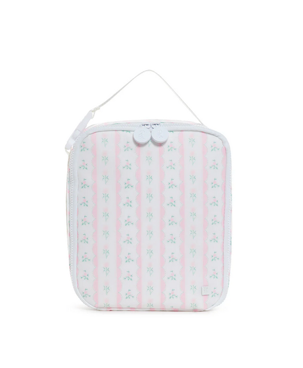 Pink ribbon floral TRVL Bring It lunch bag