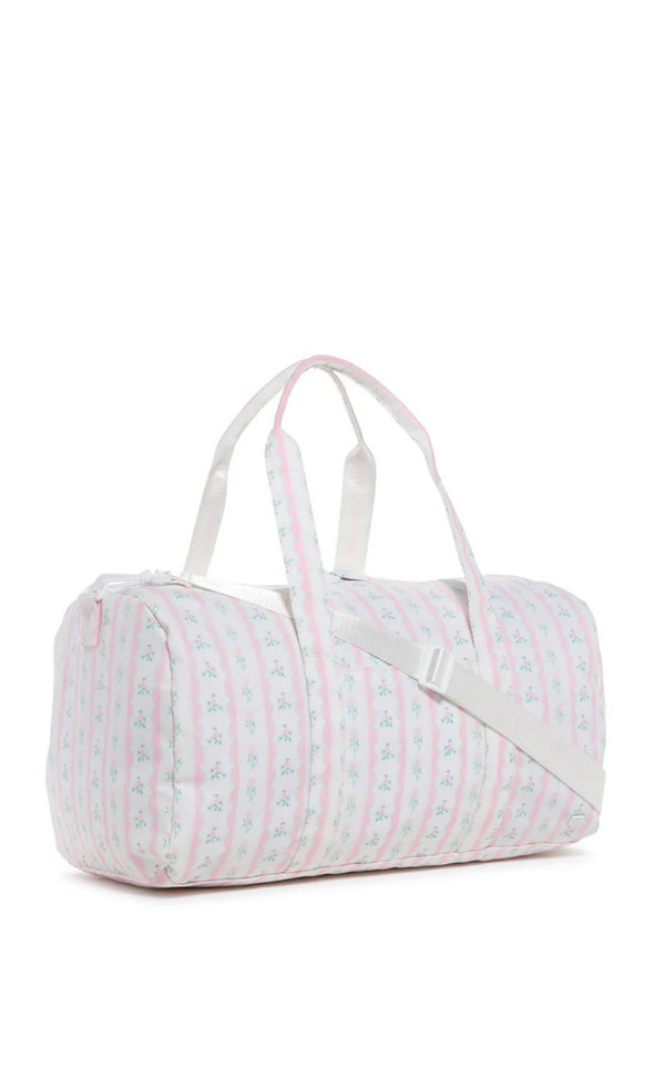 Pink ribbon floral TRVL Weekender duffel bag