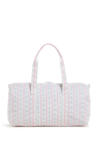 Pink ribbon floral TRVL Weekender duffel bag