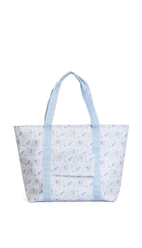 Blue golf print TRVL jumbo tote bag