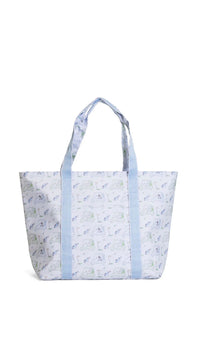 Blue golf print TRVL jumbo tote bag