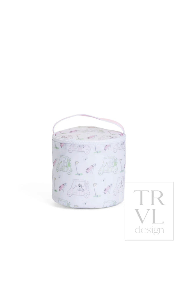 Pink golf print TRVL snack bag