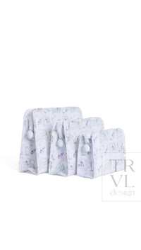 Pink golf print TRVL Roadie pouch