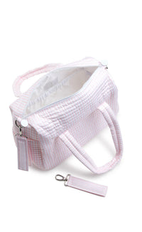 Blue Pimlico stripe quilted TRVL stroller bag