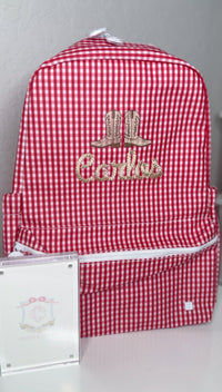 RED GINGHAM BACKPACKER