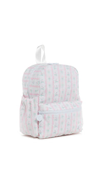 Pink ribbon floral mini TRVL Backpacker bag