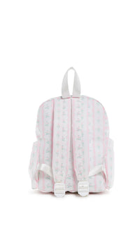 Pink ribbon floral mini TRVL Backpacker bag