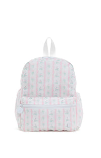 Pink ribbon floral mini TRVL Backpacker bag