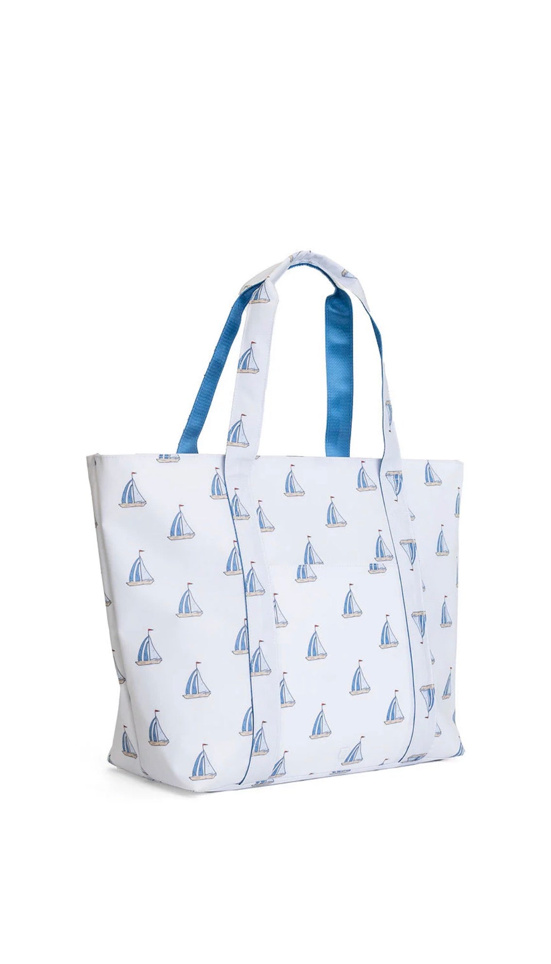 Sail boat print TRVL jumbo tote bag