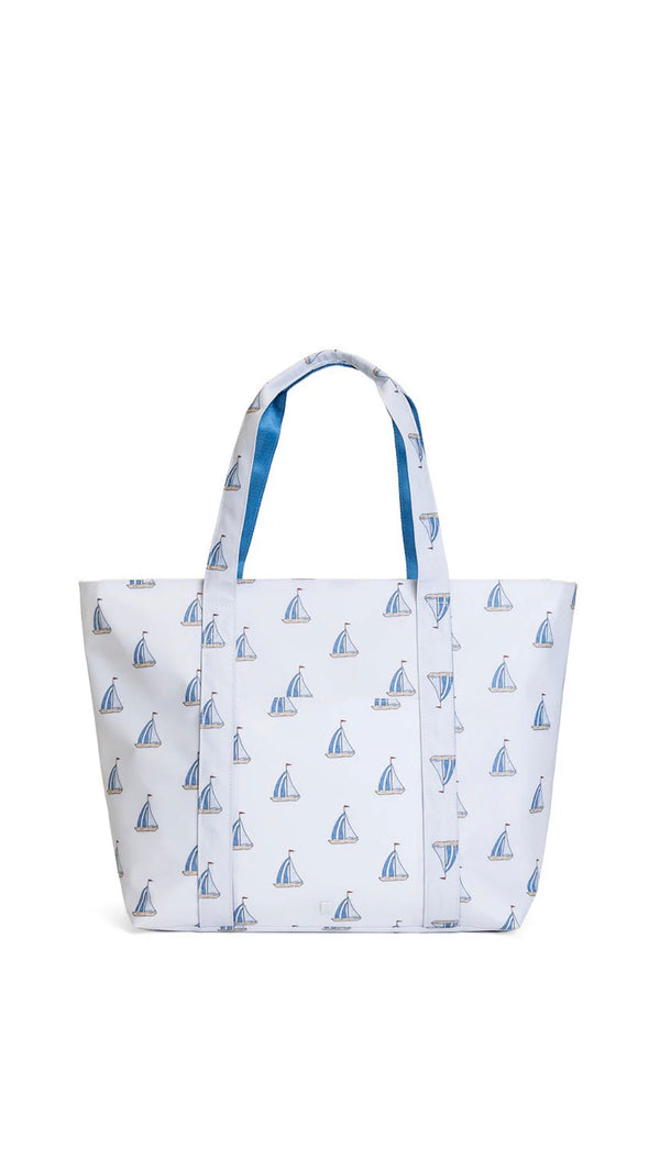 Sail boat print TRVL jumbo tote bag