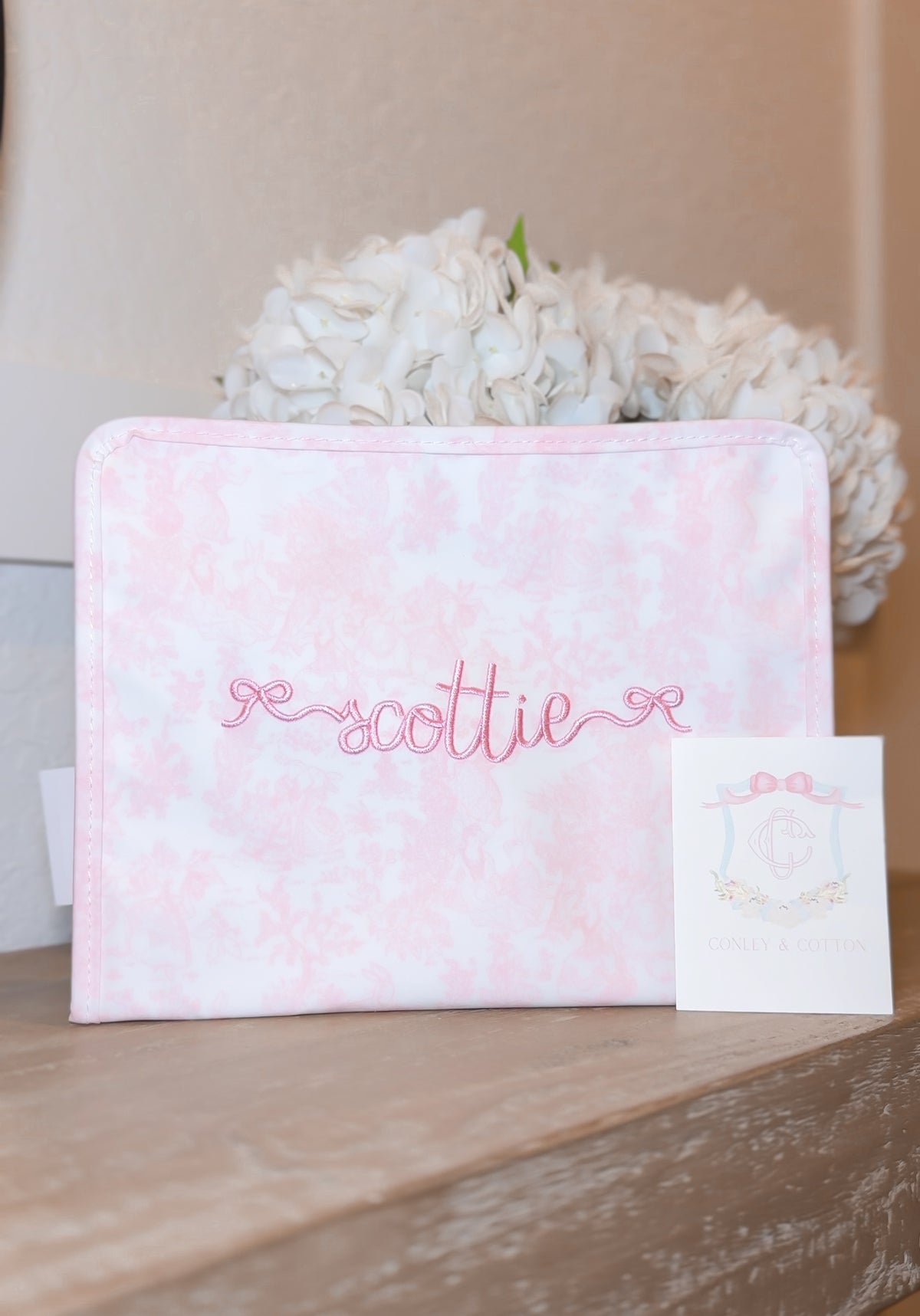 scottie pink bunny toile roadie