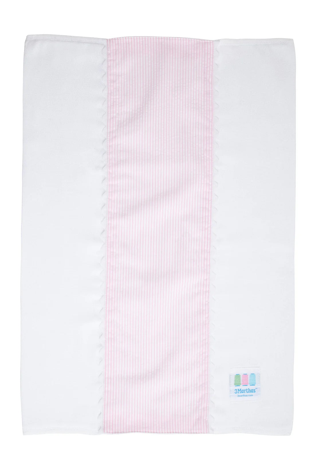 Pink seersucker stripe fancy fabric burp cloth for baby