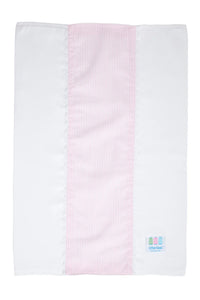 Pink seersucker stripe fancy fabric burp cloth for baby