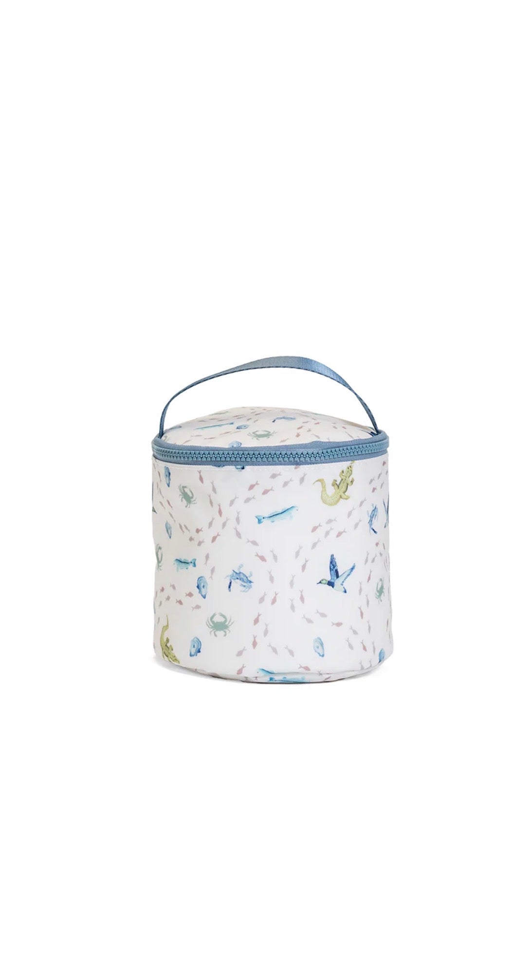 Blue coastal tides print TRVL snack bag