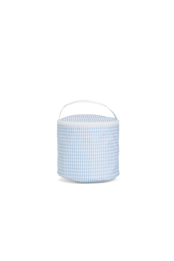 Mist blue gingham TRVL snack bag