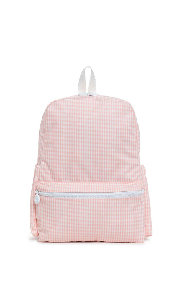 Taffy pink gingham TRVL Backpacker bag