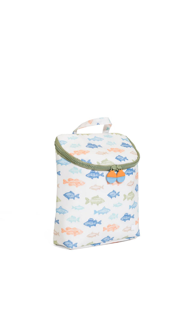 Casting Call fishing print insulated TRVL Take Away lunch bag