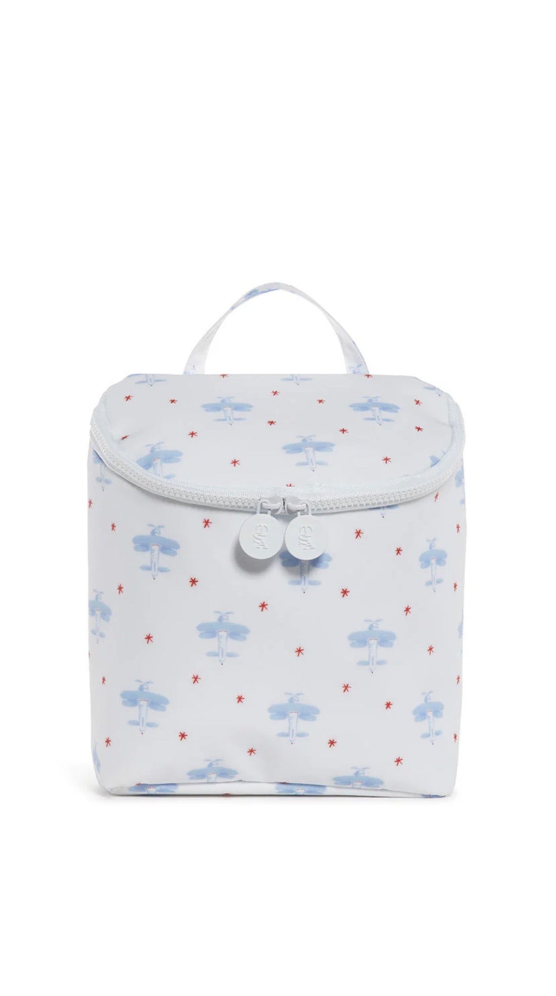 Airplane Patterned bag with a strap on a white background