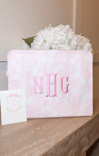 fishtail font pink bunny toile