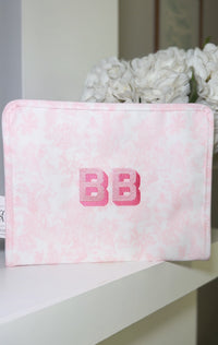 Duo tone pink bunny toile roadie