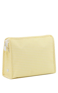 Buttercup yellow gingham TRVL Roadie pouch