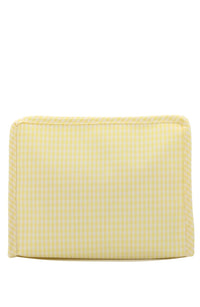 Buttercup yellow gingham TRVL Roadie pouch