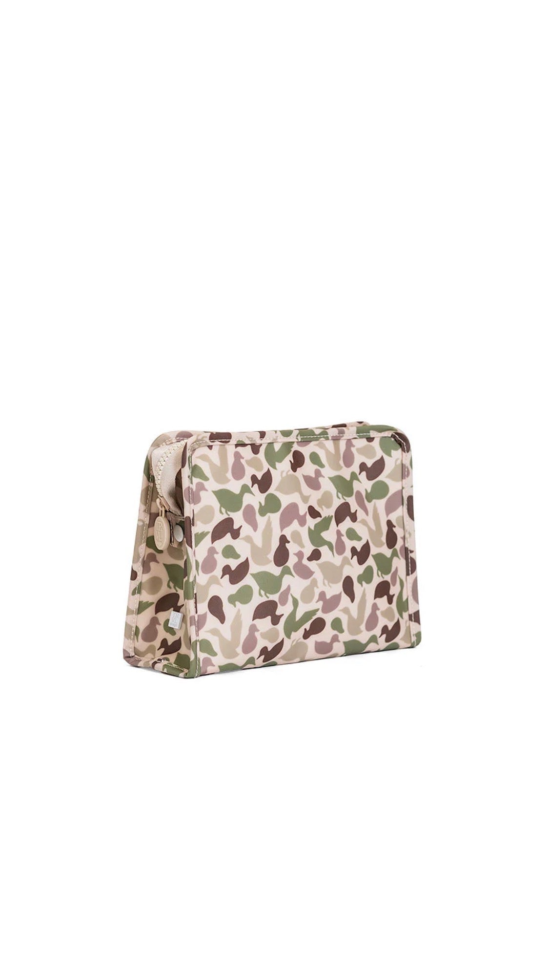 Green camo decoy duck print TRVL Roadie pouch