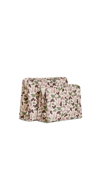Green camo decoy duck print TRVL Roadie pouch