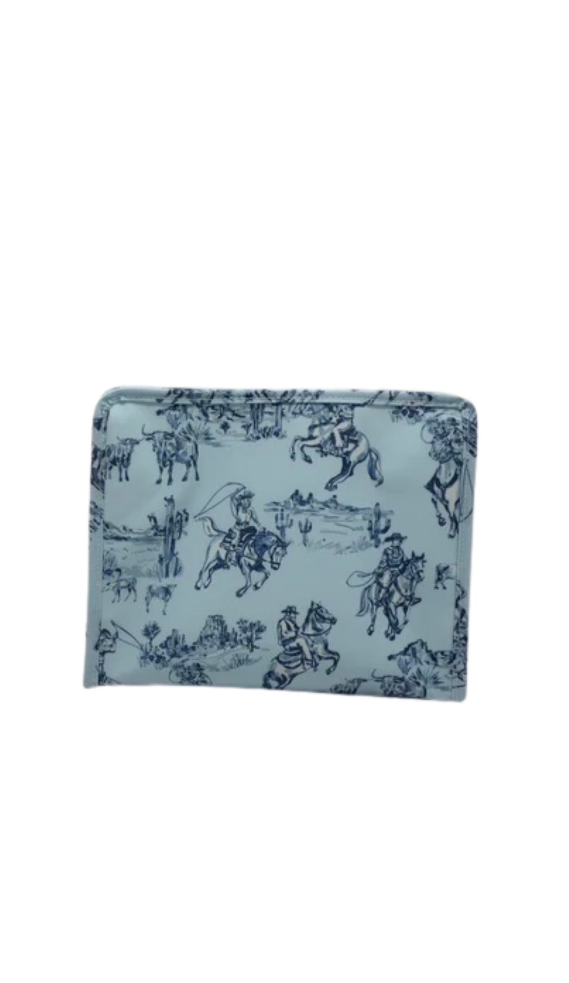 Blue cowboy toile TRVL Roadie pouch