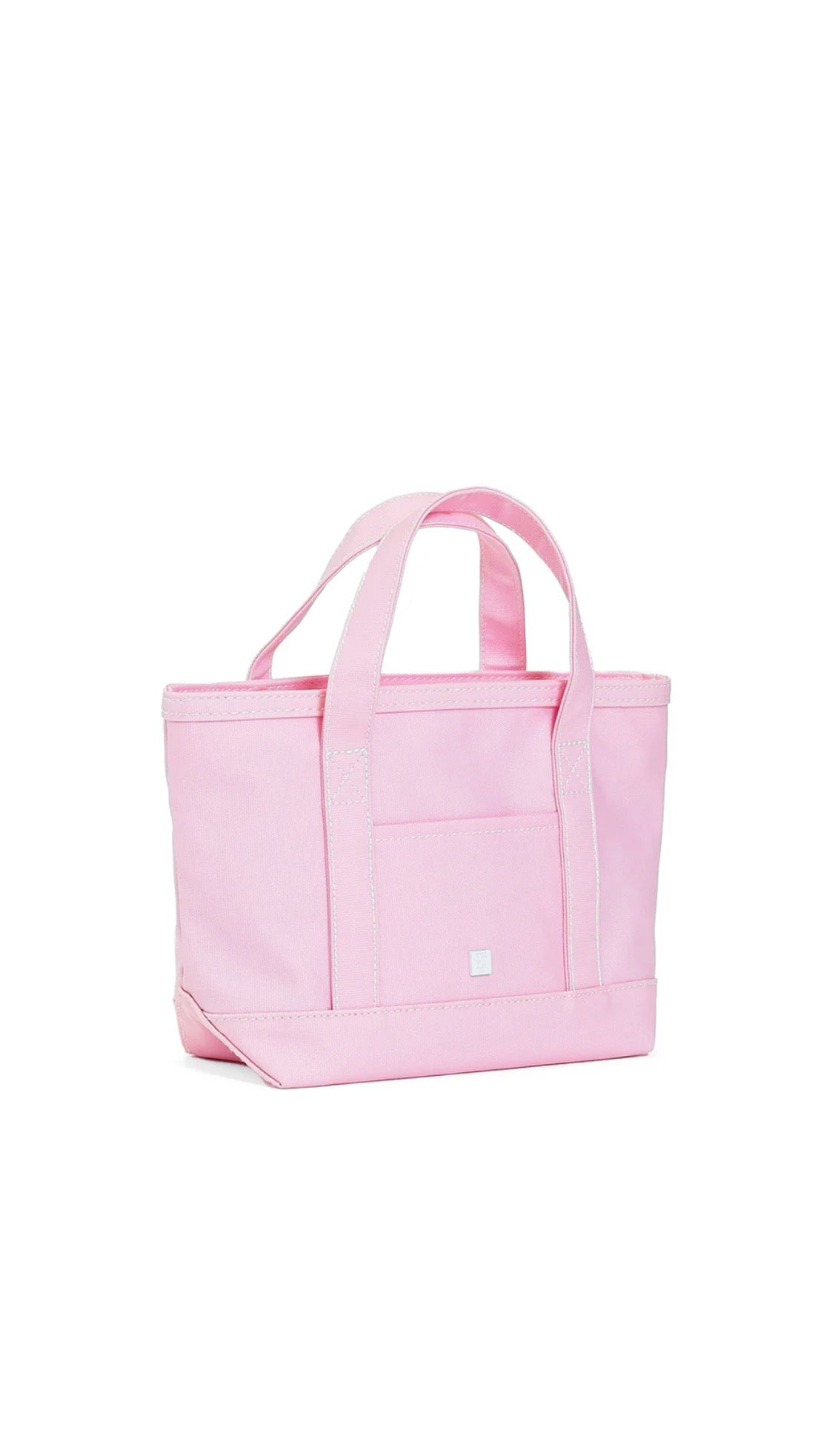 Peony pink coated canvas TRVL mini tote bag