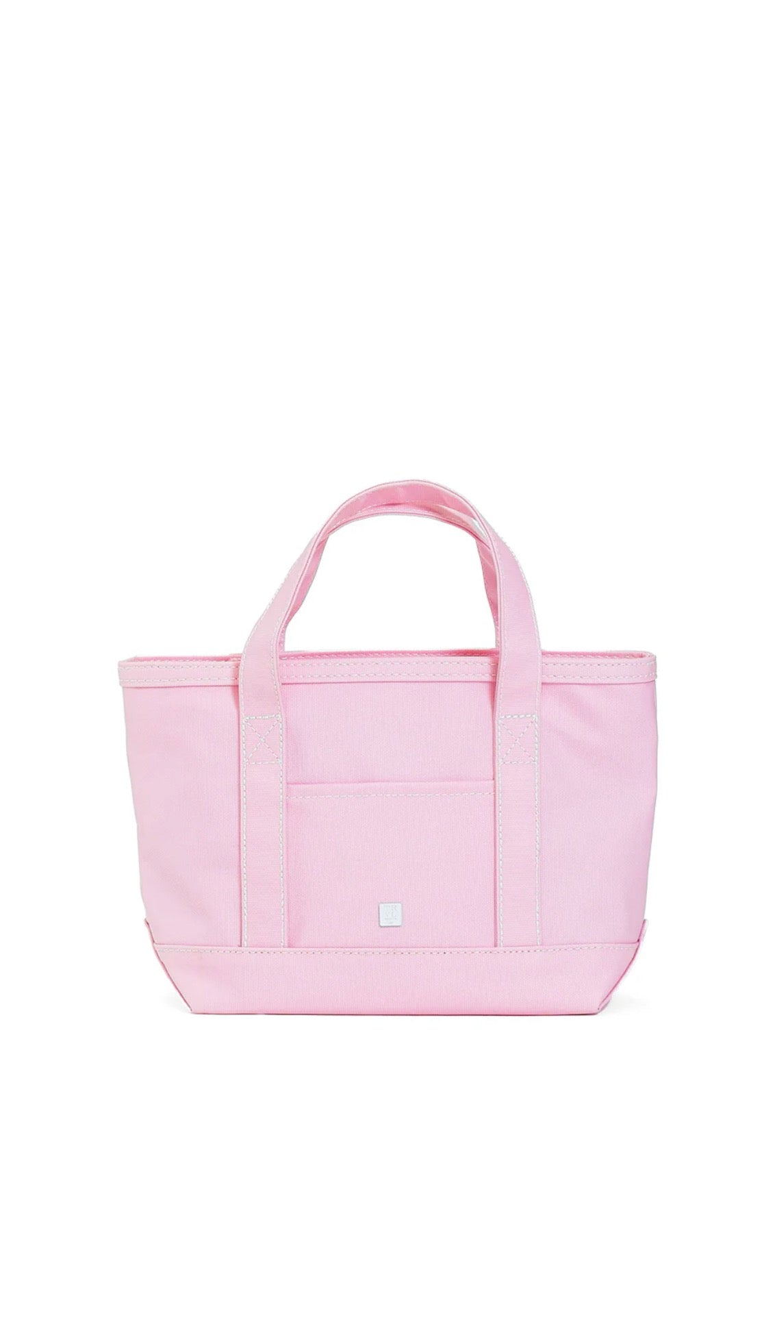 Peony pink coated canvas TRVL mini tote bag