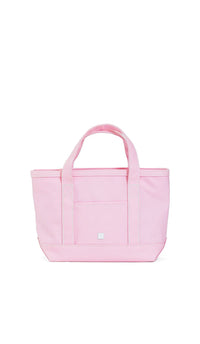Peony pink coated canvas TRVL mini tote bag