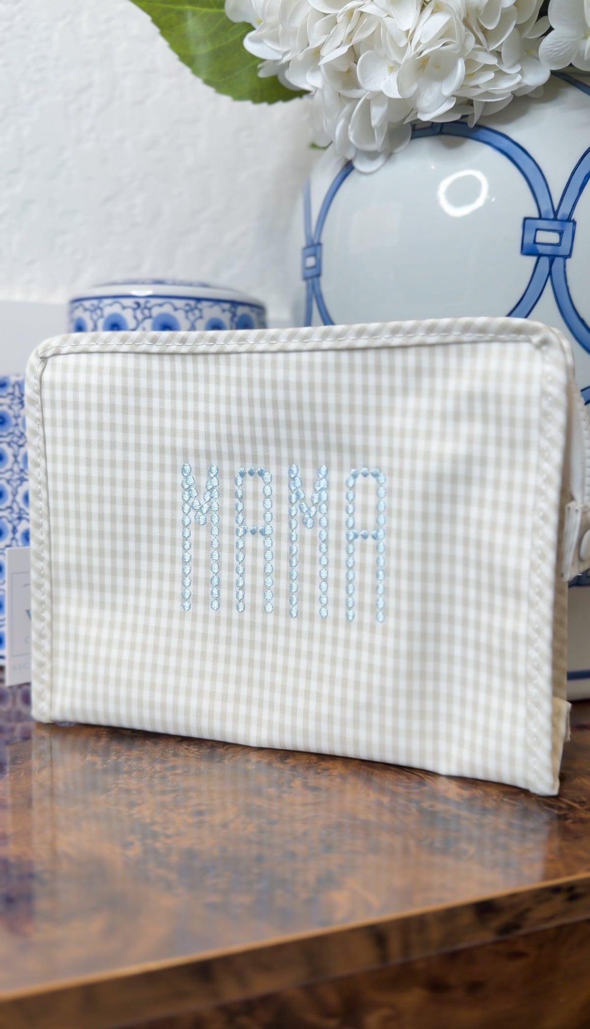 TRVL PEARL GREY GINGHAM ROADIE