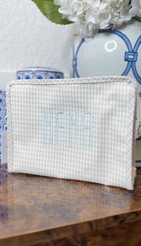 TRVL PEARL GREY GINGHAM ROADIE