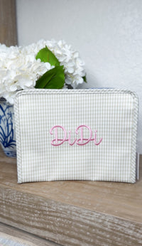 TRVL PEARL GREY GINGHAM ROADIE