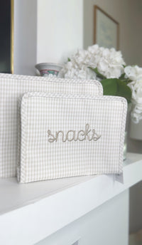 TRVL PEARL GREY GINGHAM ROADIE