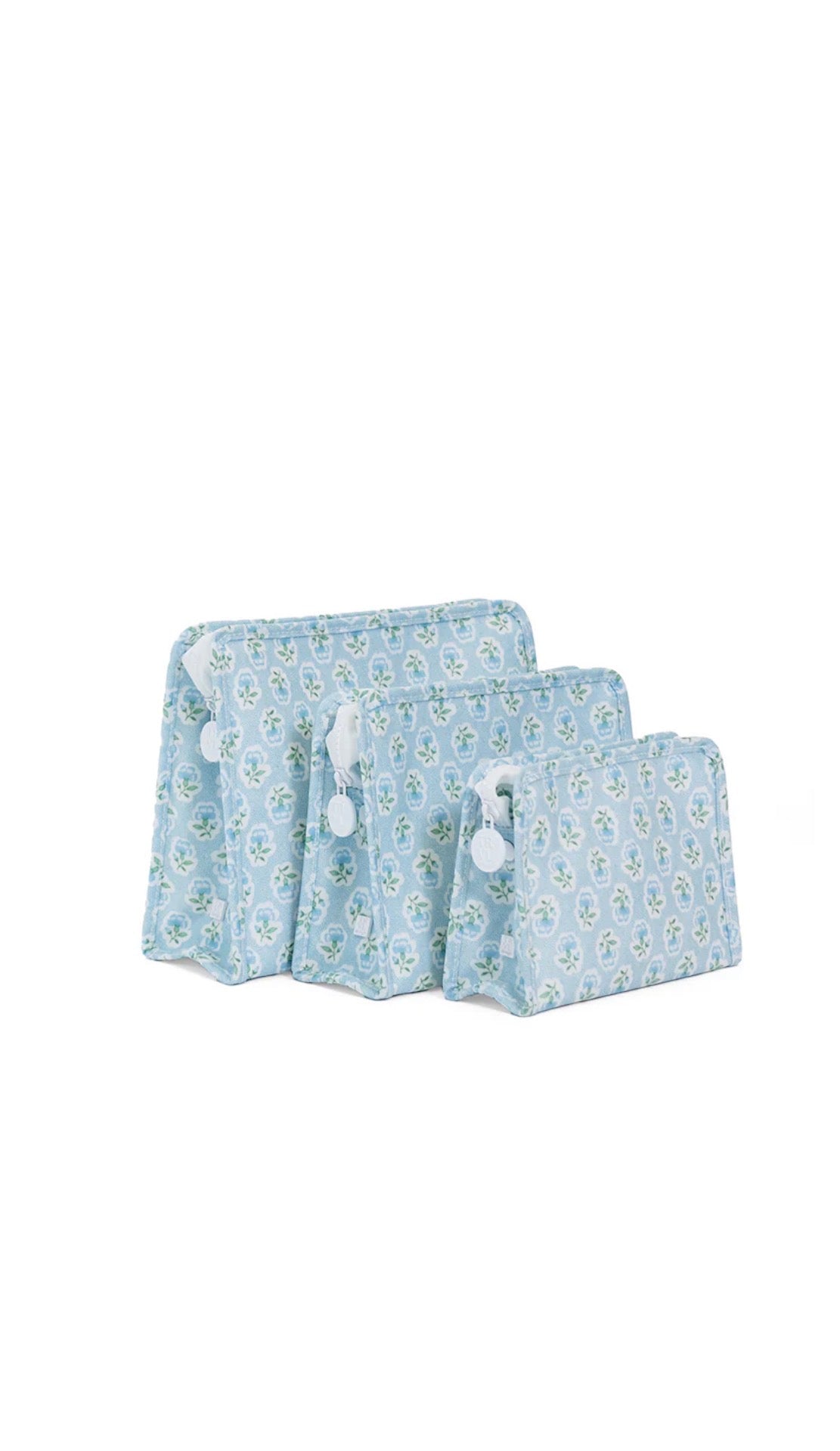 Blue petite fleur floral TRVL Roadie pouch