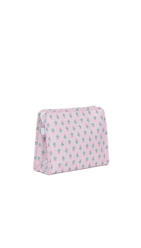 Pink petite fleur floral TRVL Roadie pouch