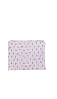 Pink petite fleur floral TRVL Roadie pouch