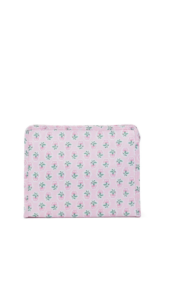 Pink petite fleur floral TRVL Roadie pouch