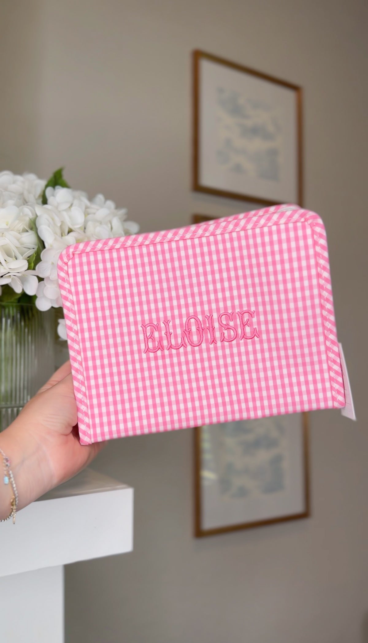 TRVL PINK GINGHAM ROADIE