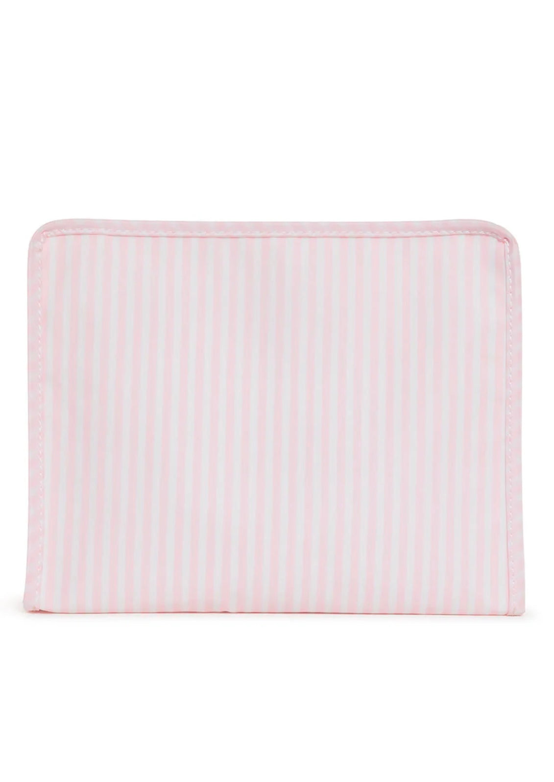 Pink Pimlico stripe TRVL Roadie pouch, available in medium and large